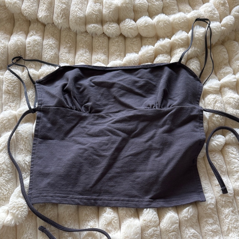 Edikted Black Spaghetti Strap Tank Top-Open back